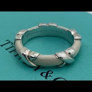 Tiffany&co 925 Emailed Italy Ring Size 5.5